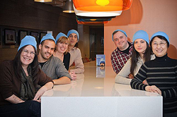 The UI Team at TMP Worldwide celebrates Blue Beanie Day in support of web standards